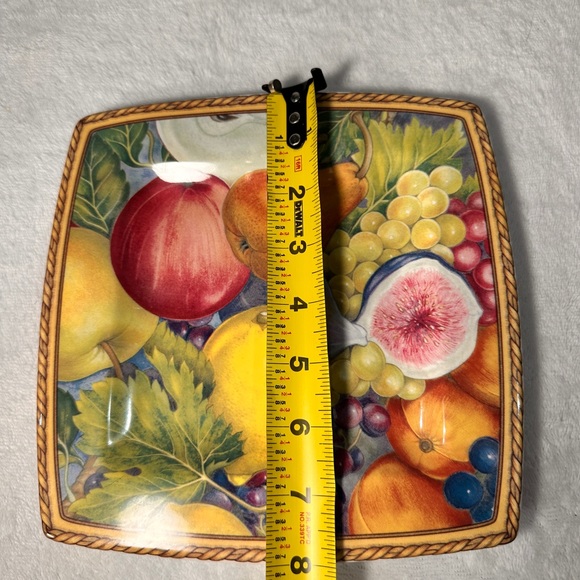 Rare Replacement Decorative Italian Ceramics Company Fruit Square Made in Italy - Picture 6 of 7